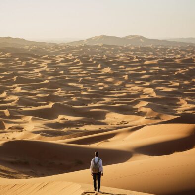 Merzouga vast Sahara on the 4-day Morocco tour from Fes