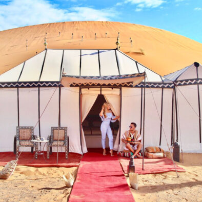 Merzouga desert camp on the tour of 1-week in Morocco from Tangier