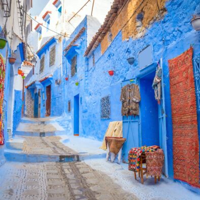 Chefchaouen street during the 2-day tour from Fes