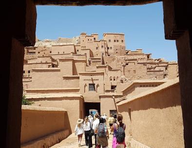 When touring in Morocco with us for 9 days, our itinerary will pass by the fortified KAsbah of Ait benhaddou