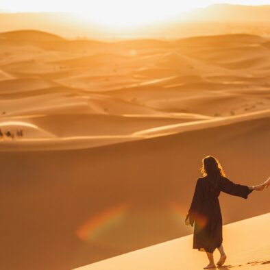 A couple enjoying the 9-day Morocco desert tour from Tangier to Marrakech