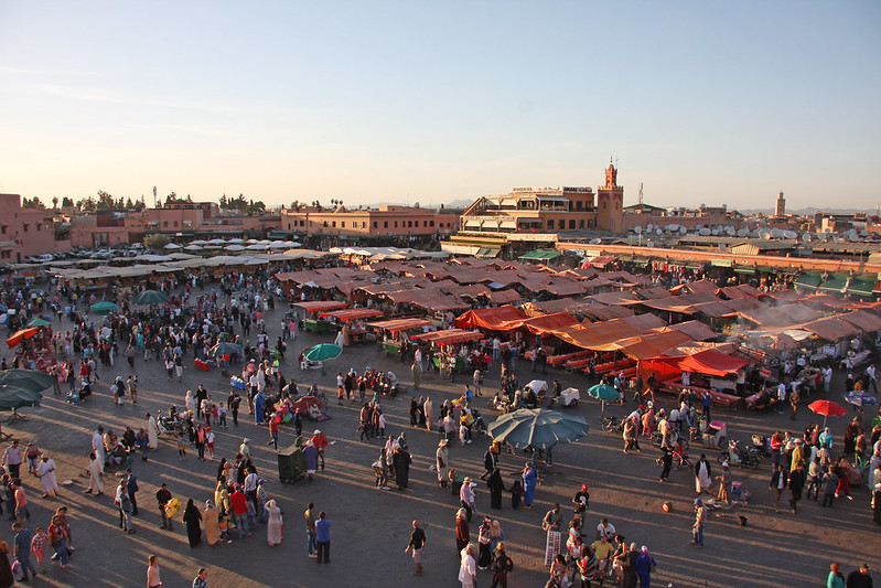 Moroccan communities in Jemaa El Fna square, Marrakech