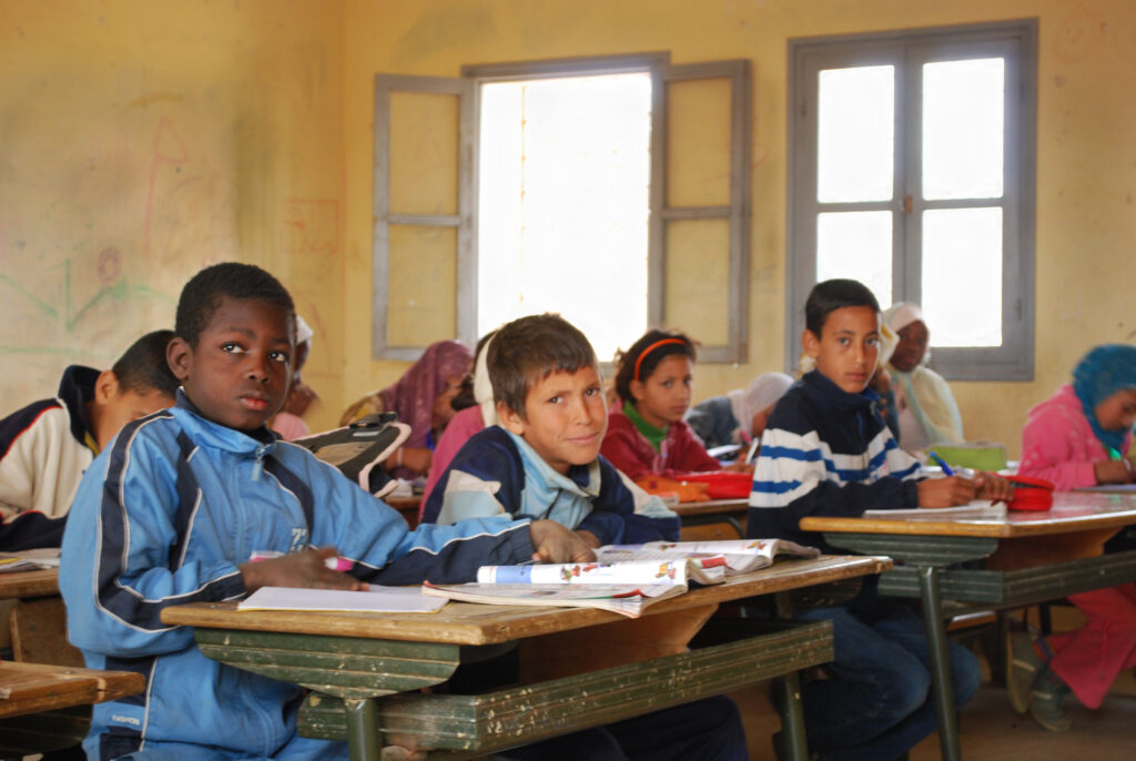 Moroccan students, young kids