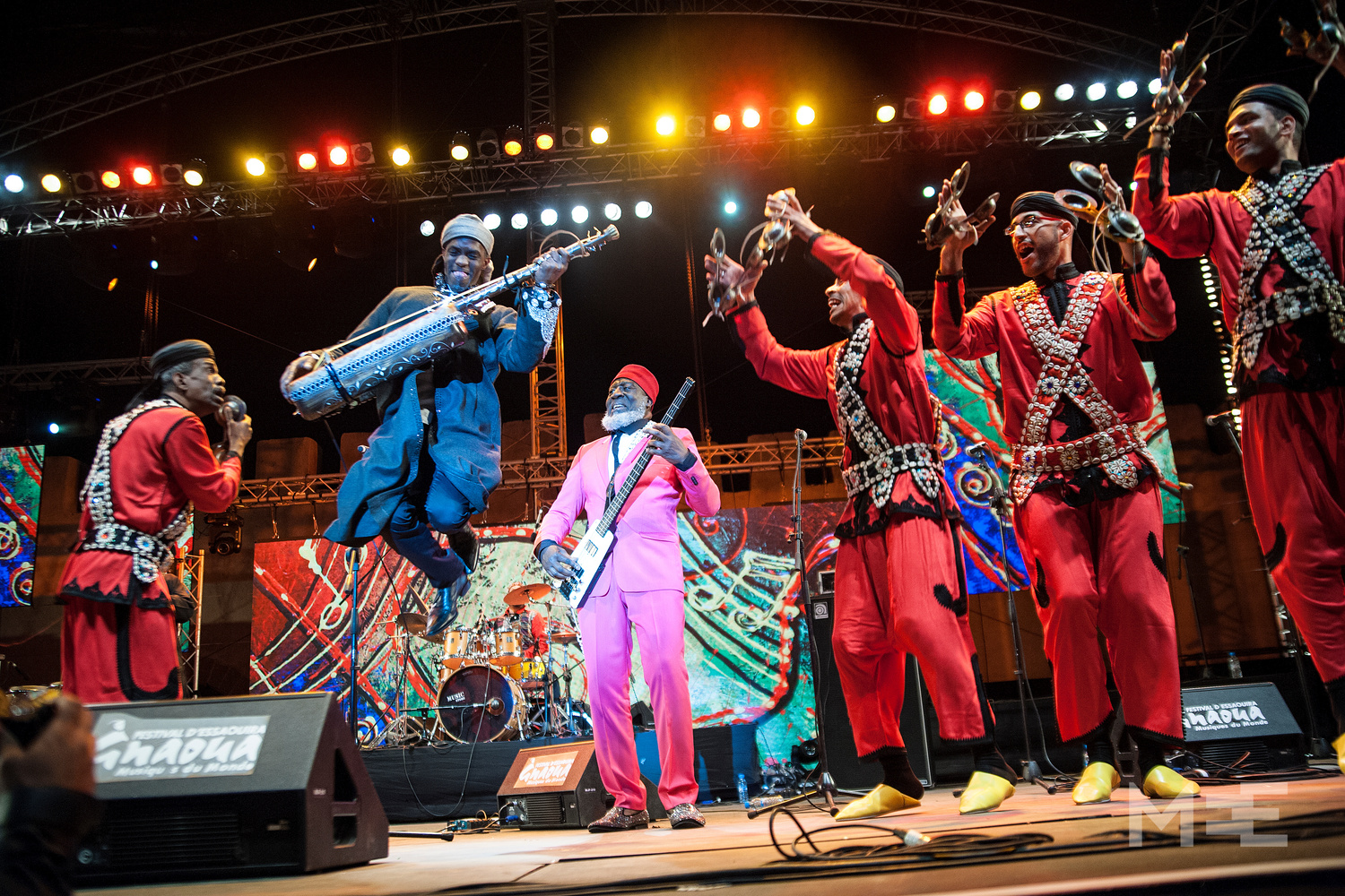 Música del Festival Gnawa en Esauira, Marruecos