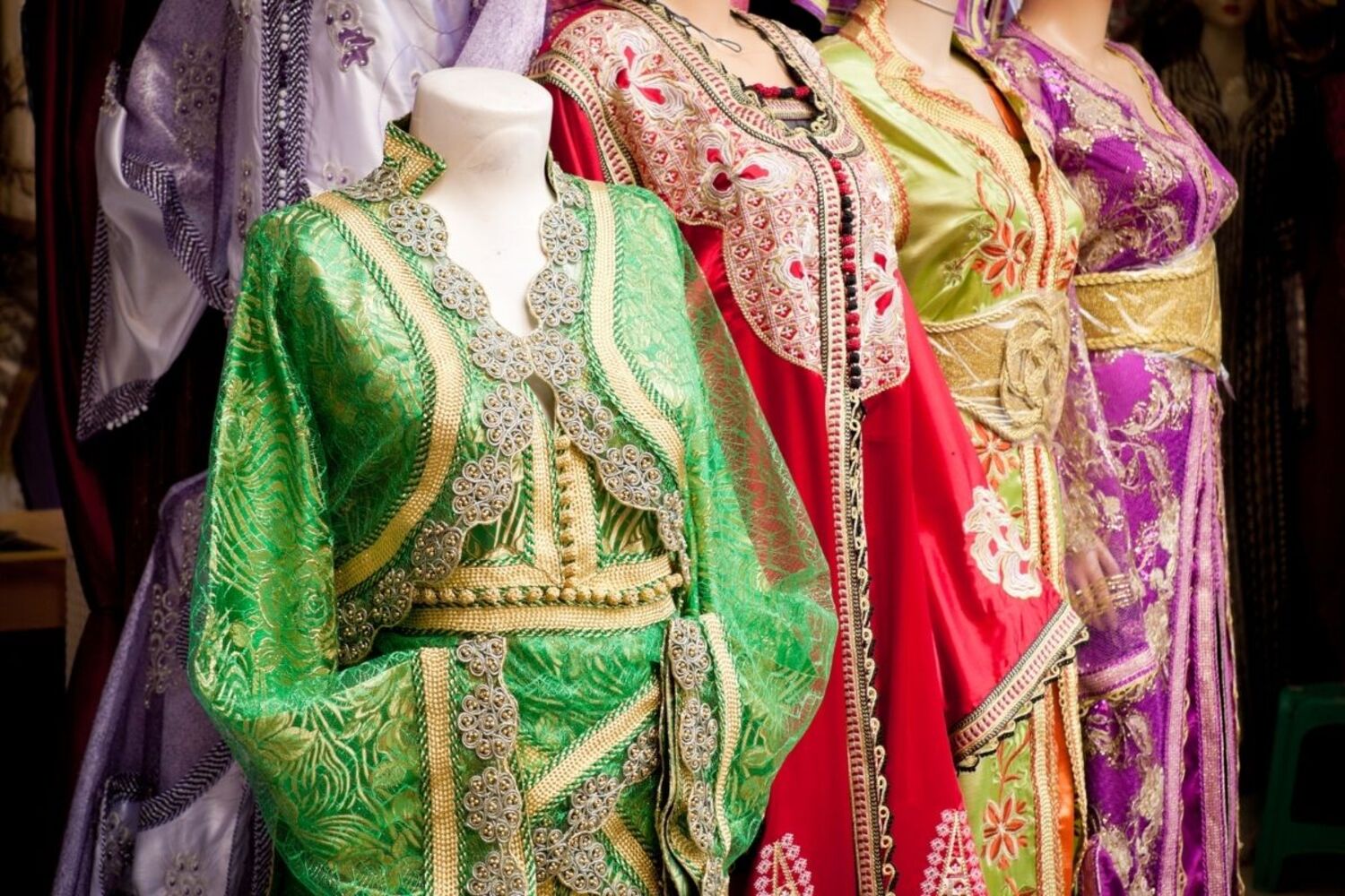 Caftán, una prenda tradicional marroquí usada habitualmente en bodas