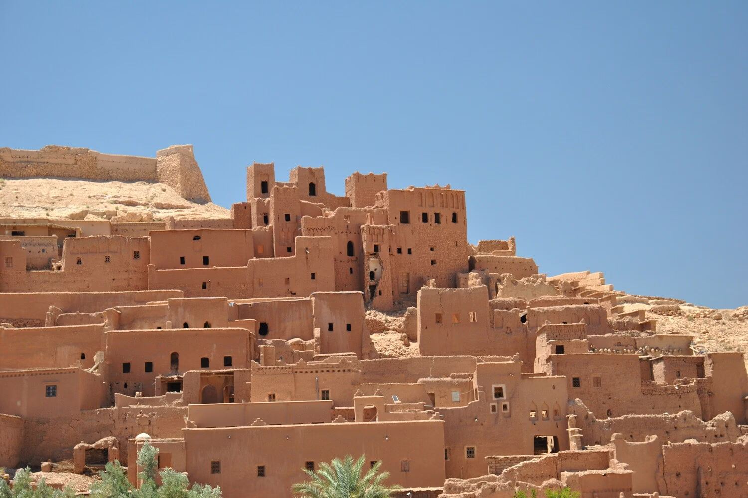 Los ladrillos de adobe de la kasbah de Ait Benhaddou