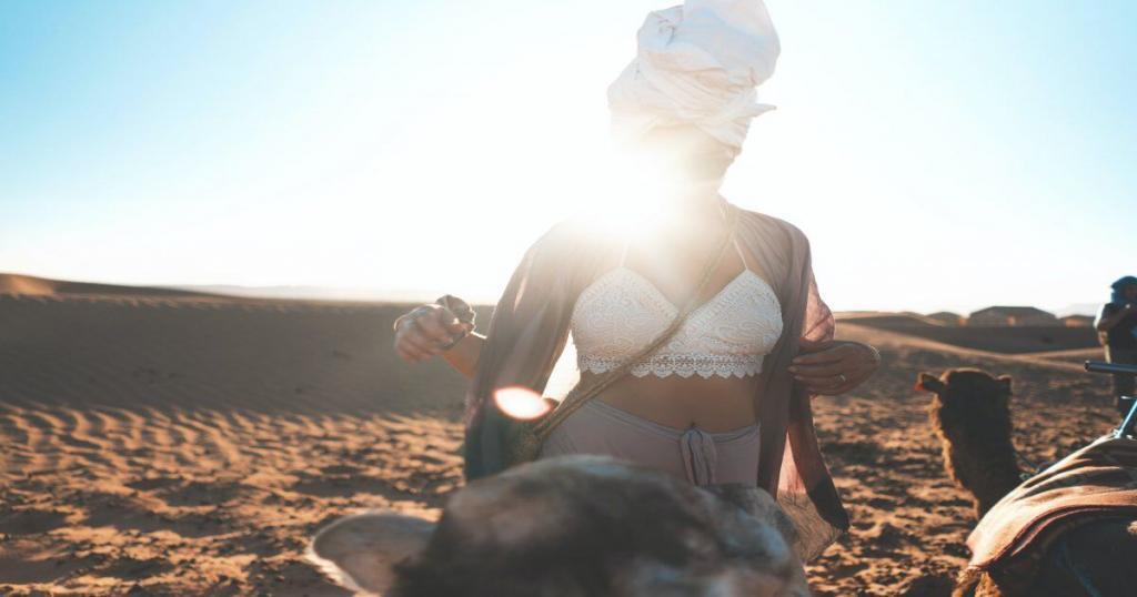 A solo woman traveling to Morocco desert