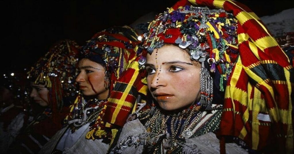 Imilchil girls in the festival