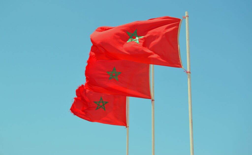 Morocco flag and travel guide