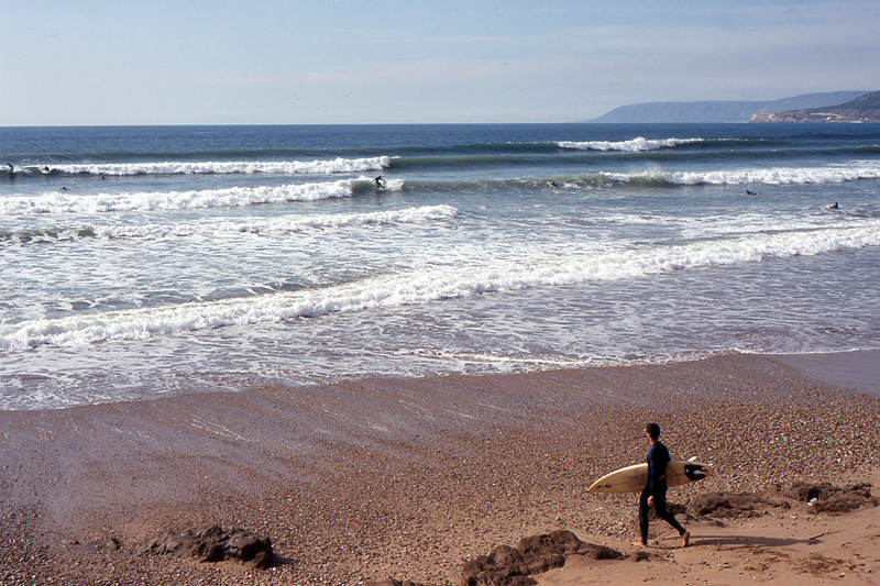 Devil's Rock surfing in Taghazout