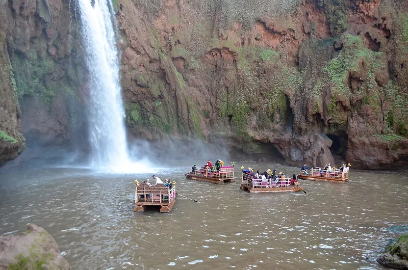 Boat ride in Ouzoud waterfalls