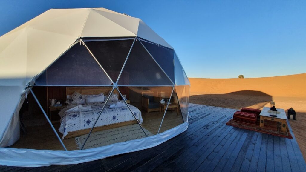DOME tent in the desert, private space