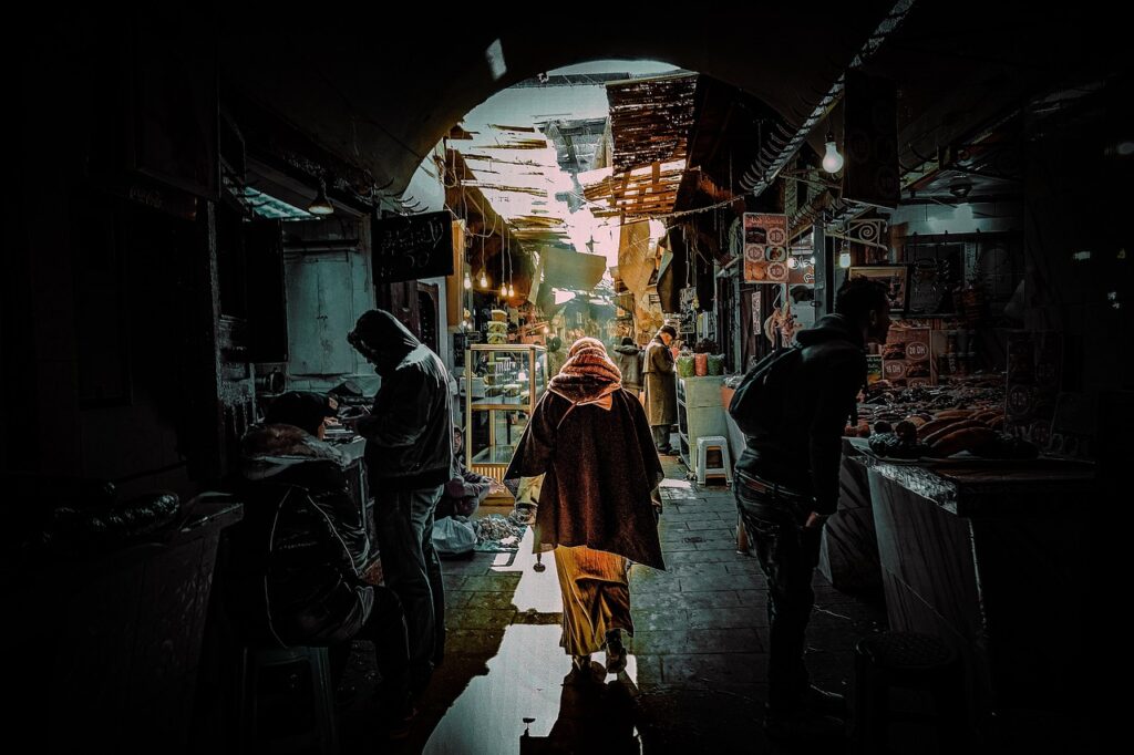 Il mercato tradizionale di Rabat, Marocco