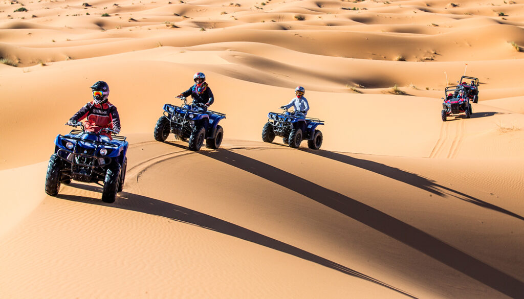 Quad biking in the Merzouga desert is one of the best things to do when getting there