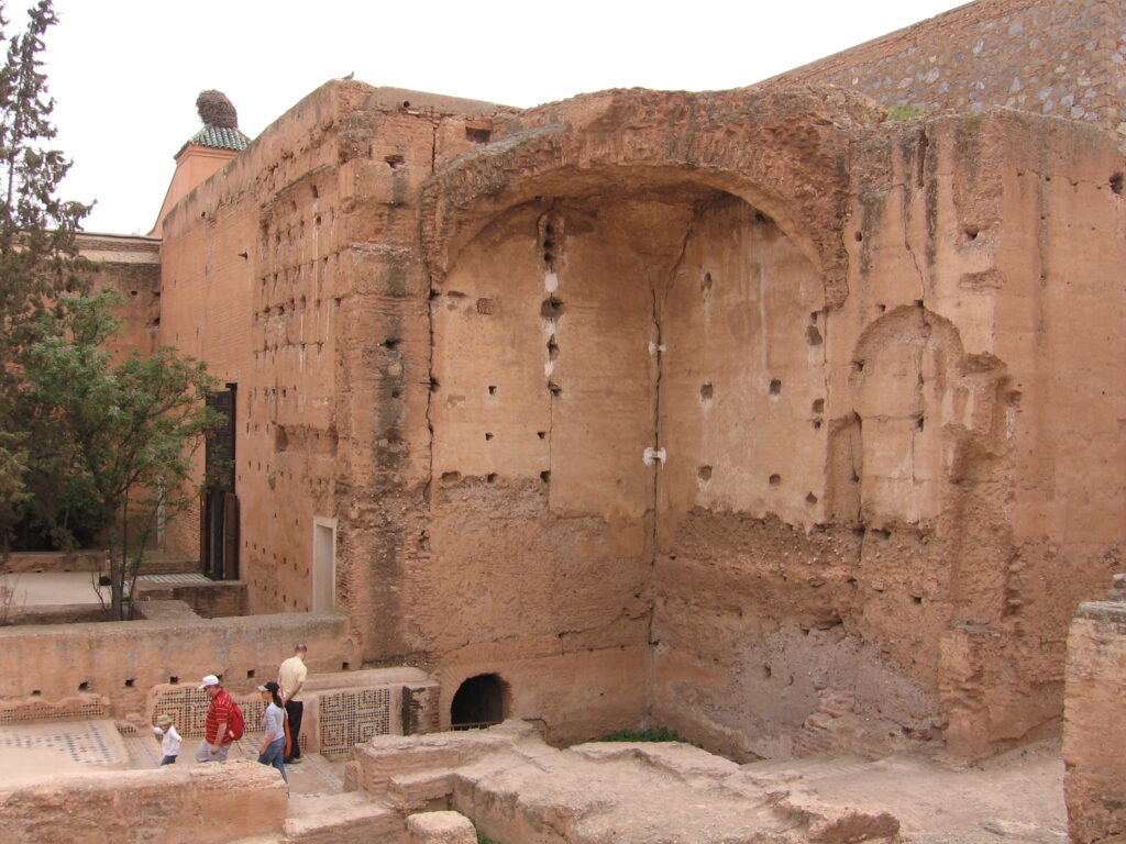 El Badi Palace architecture in Marrakech