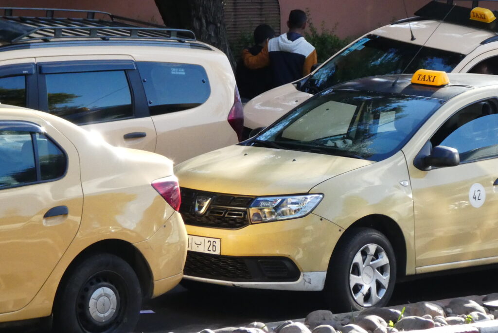 Moroccan yellow taxis