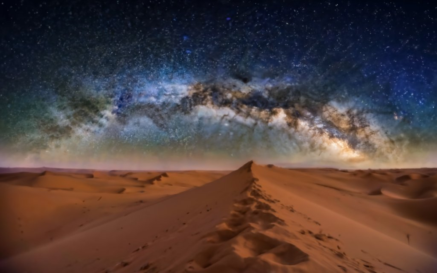 Merzouga desert sky, night shot