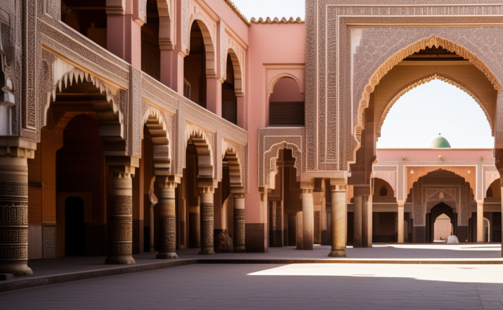 A madrasa architecture in Morocco
