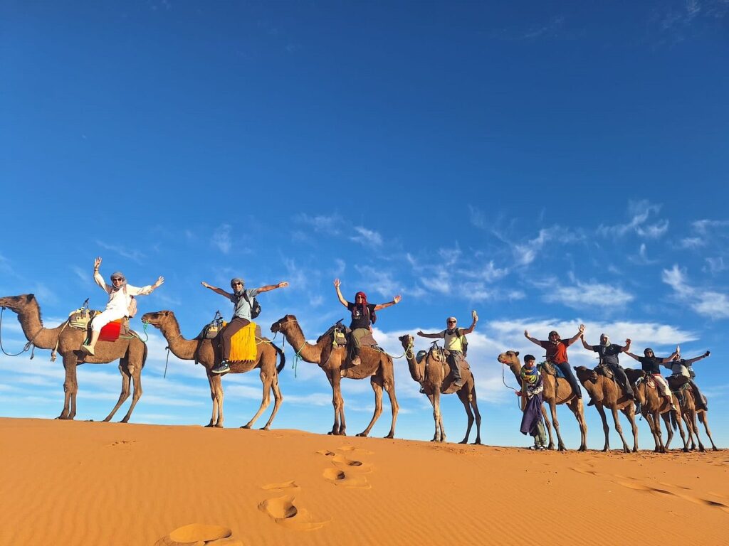 A camel ride arranged by Touring In Morocco