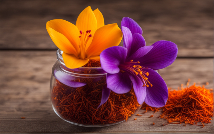 Preserving saffron in a container
