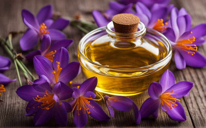 Saffron oil used for skin care