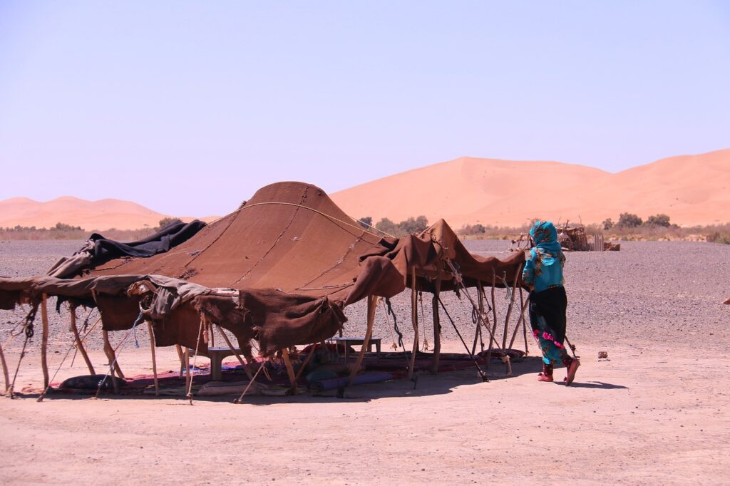 Berber nomads in Merzouga Desert