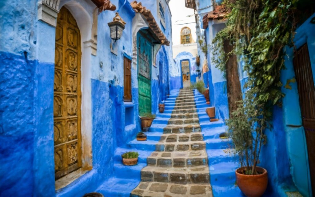 Chefchaouen, colores vibrantes y calles azules