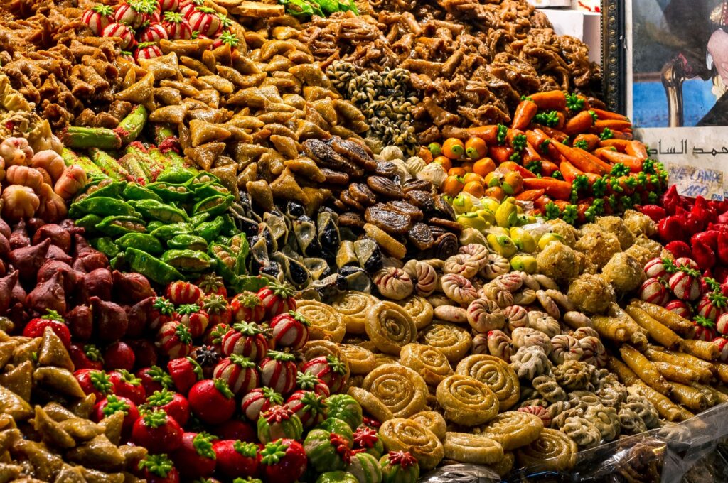 Moroccan delicious sweets prepared for Ramadan
