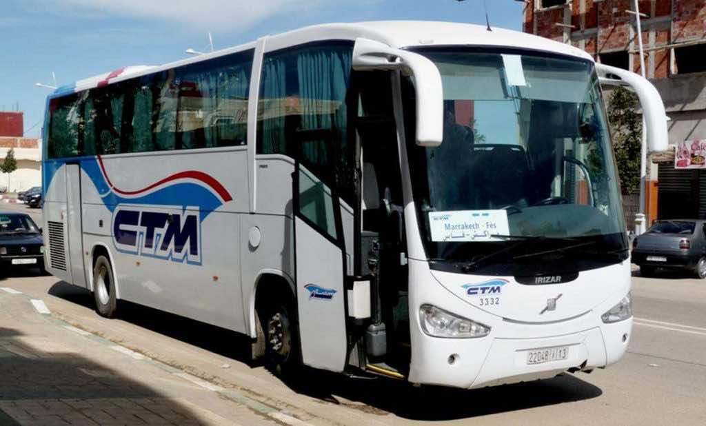 Autobús CTM en Marruecos, una de las mejores formas de desplazarse.