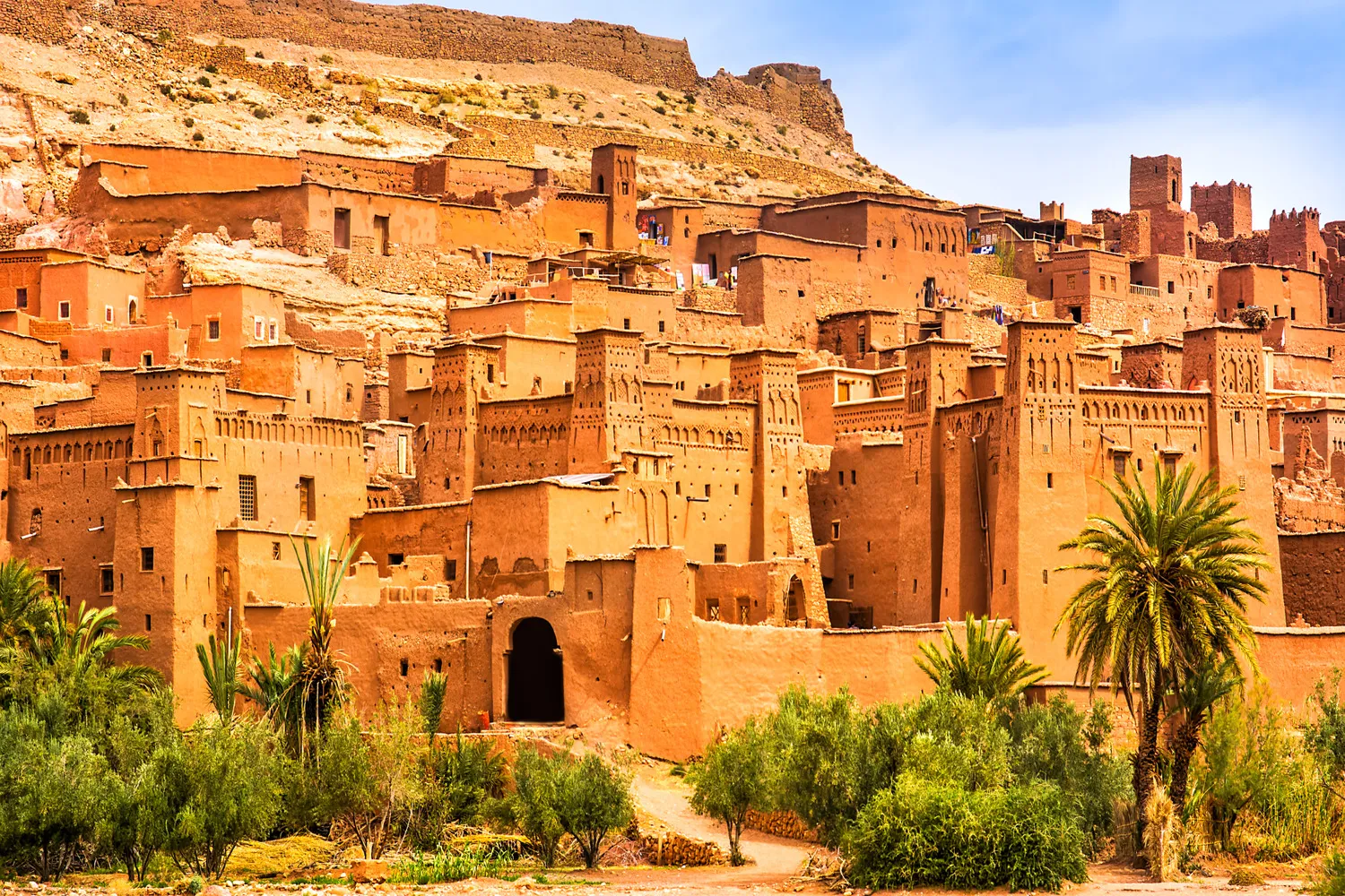 The Kasbah of Ait Benhaddou, an attraction of the 3 Day Fes to Marrakech Desert Tour