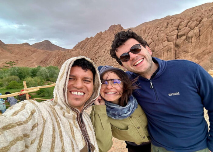 Mohamed and our toursits during the desert tour from Marrakech for 4 days